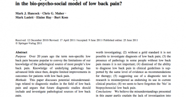 Entrada de blog Centro Inspira Dolor lumbar: ¿inespecífico?