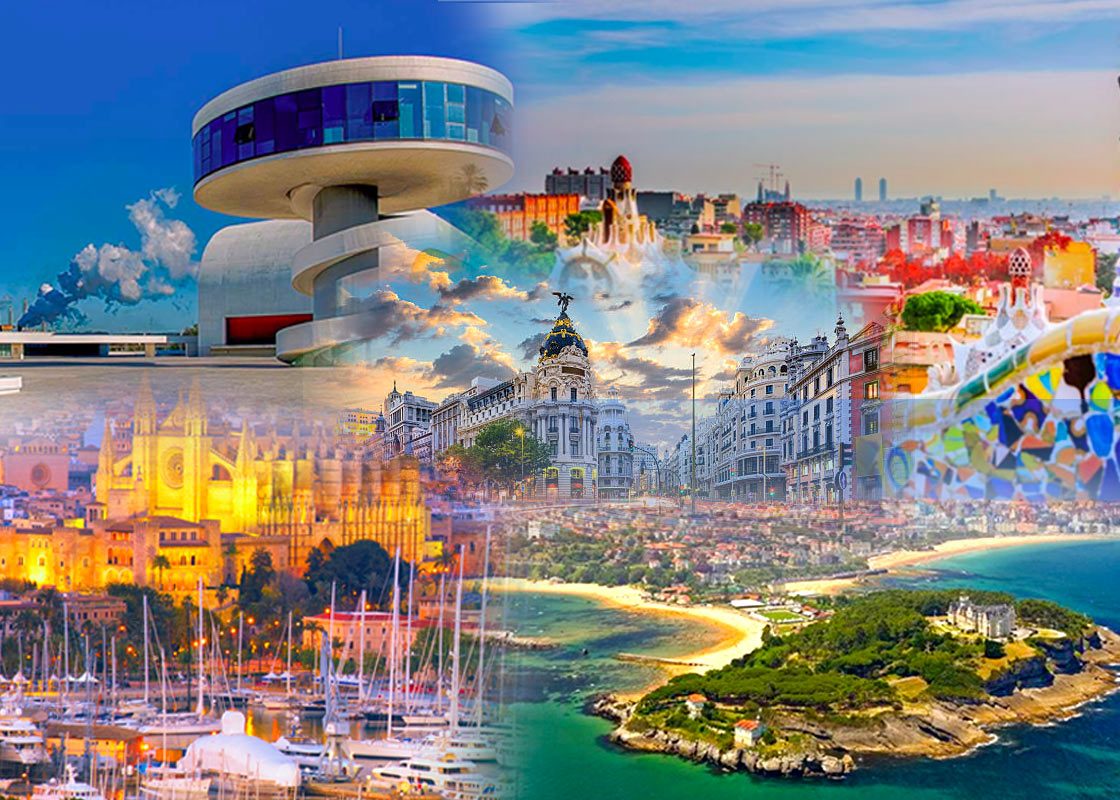 Sedes de Centro Inspira: Madrid, Barcelona, Santander, Palma de Mallorca y Avilés.